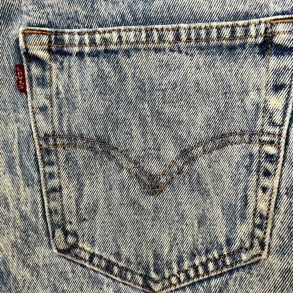 Vintage Levi’s Acid Wash Denim Cut Off Short - Picture 5 of 8